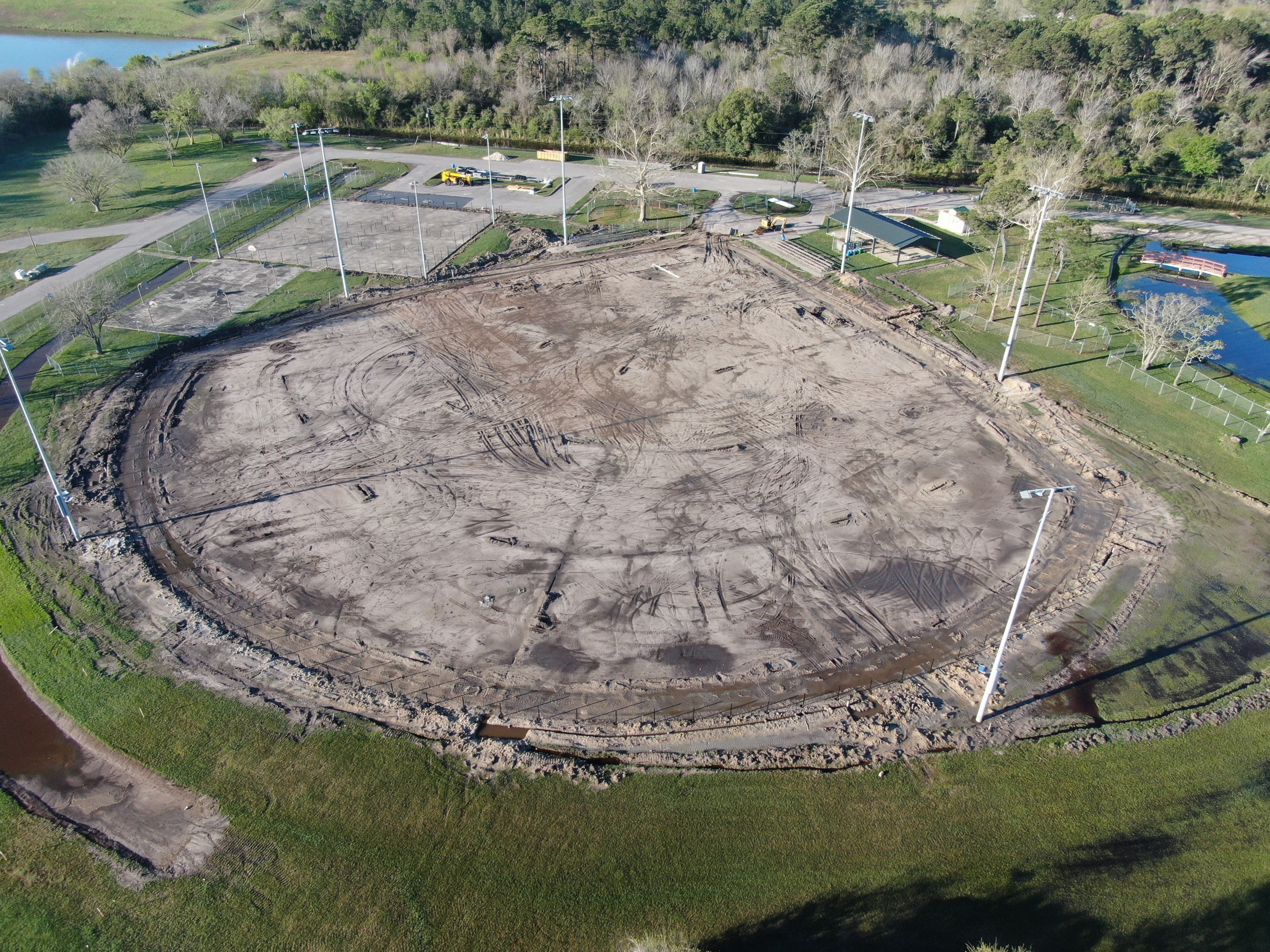 Additional angles of Lobit Park baseball field grading dirt no grass