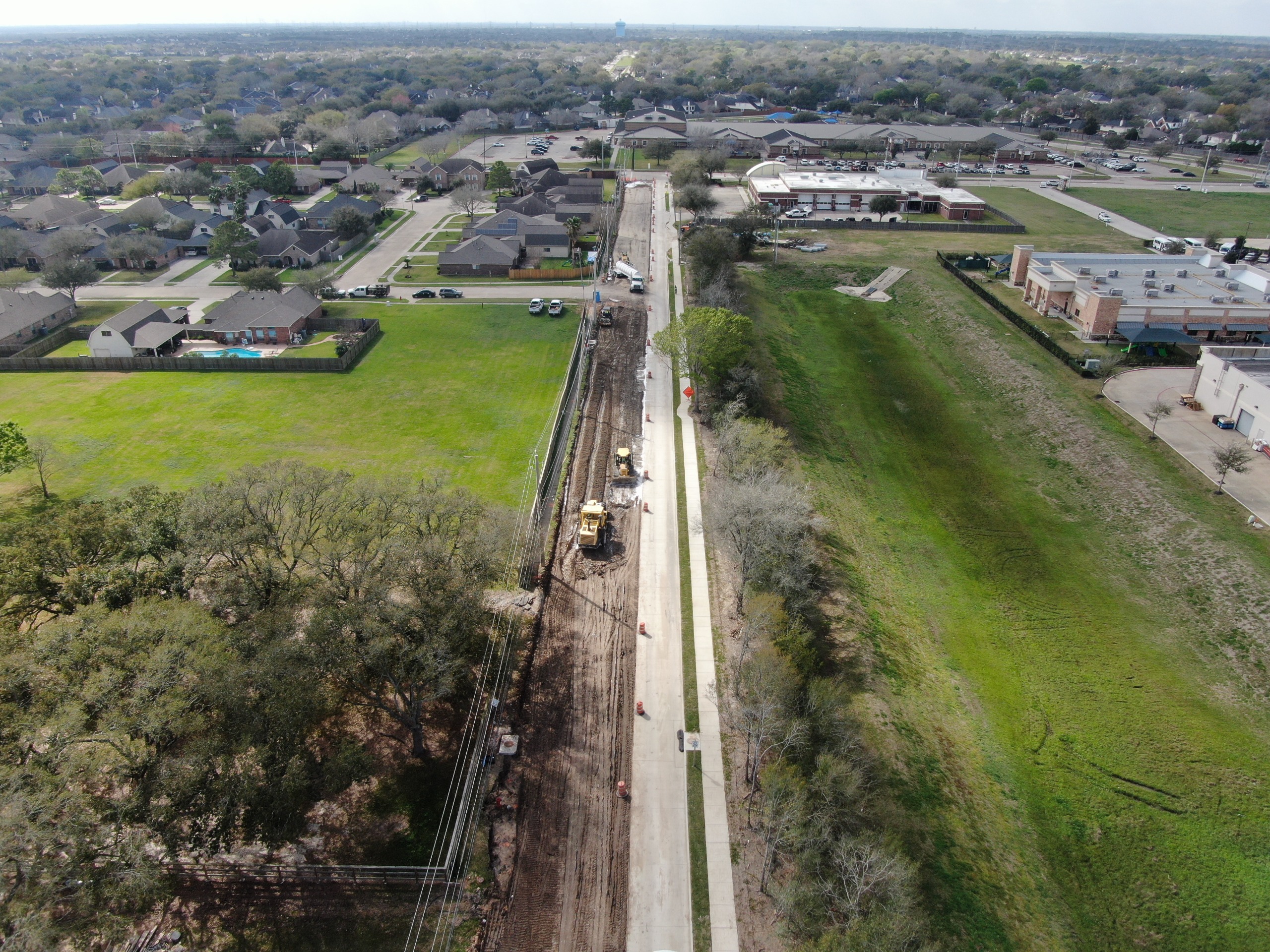Crews are putting lime on the ground and preparing the road to pour concrete. The contractor expects to finish paving Turner by the first week of April!