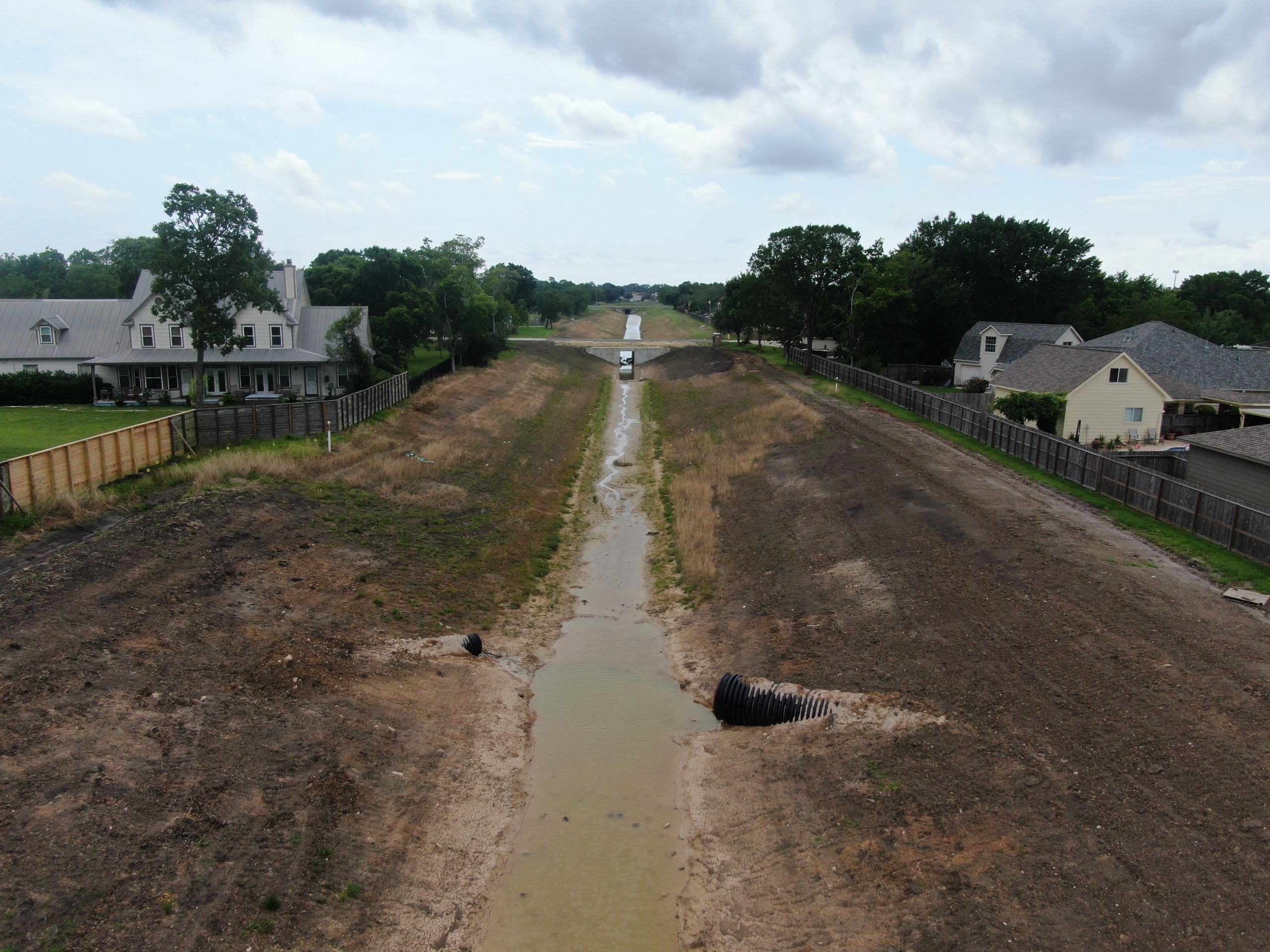 Photo of the completed drainage project 