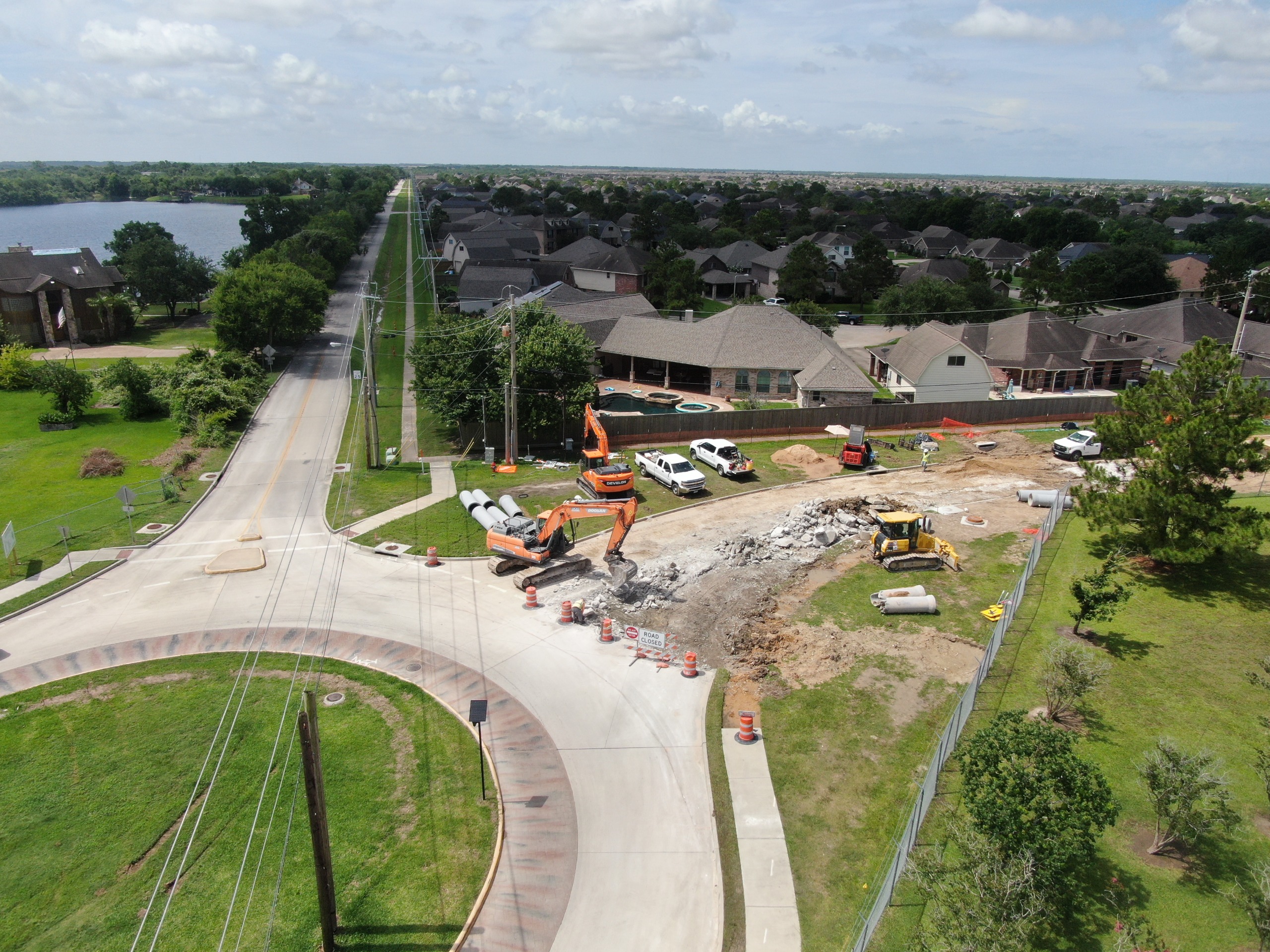 Round About on Turner Butler Reconstruction Project